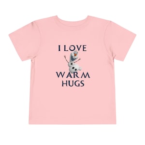 Toddler Tee - Frozen Themed I Love Warm Hugs image 8