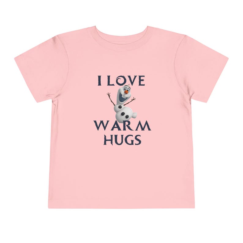 Toddler Tee - Frozen Themed I Love Warm Hugs image 8