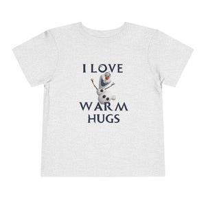 Toddler Tee - Frozen Themed I Love Warm Hugs image 5