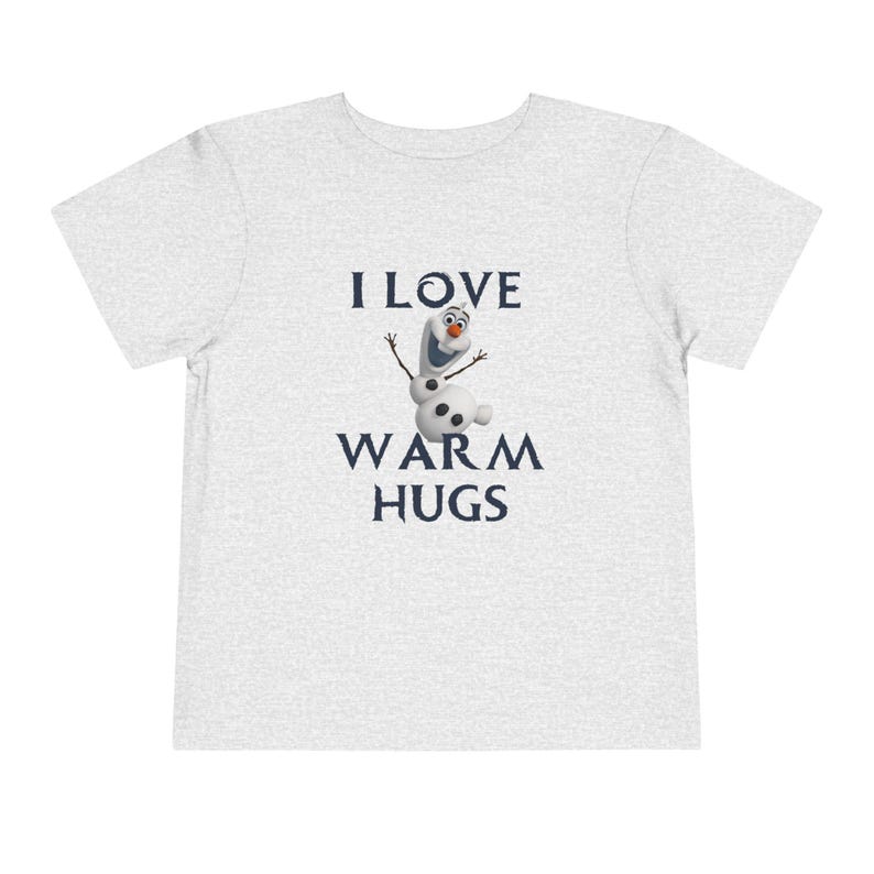 Toddler Tee - Frozen Themed I Love Warm Hugs image 5