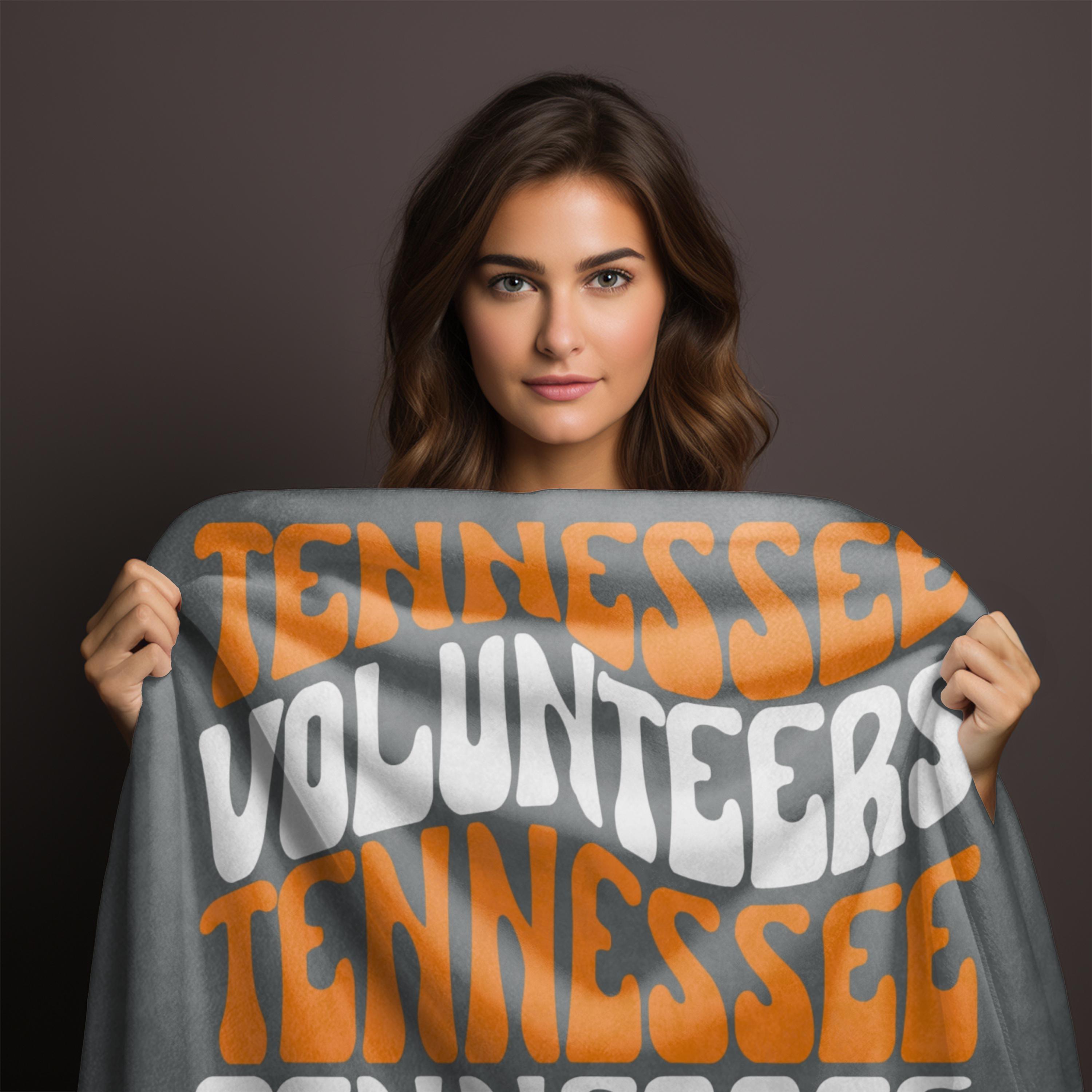 University of Tennessee Retro Design, College Blanket, Throw Blanket, Home Decor, Gift for College Student, Velveteen Microfiber, Vols Gift