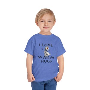 Toddler Tee - Frozen Themed I Love Warm Hugs image 6
