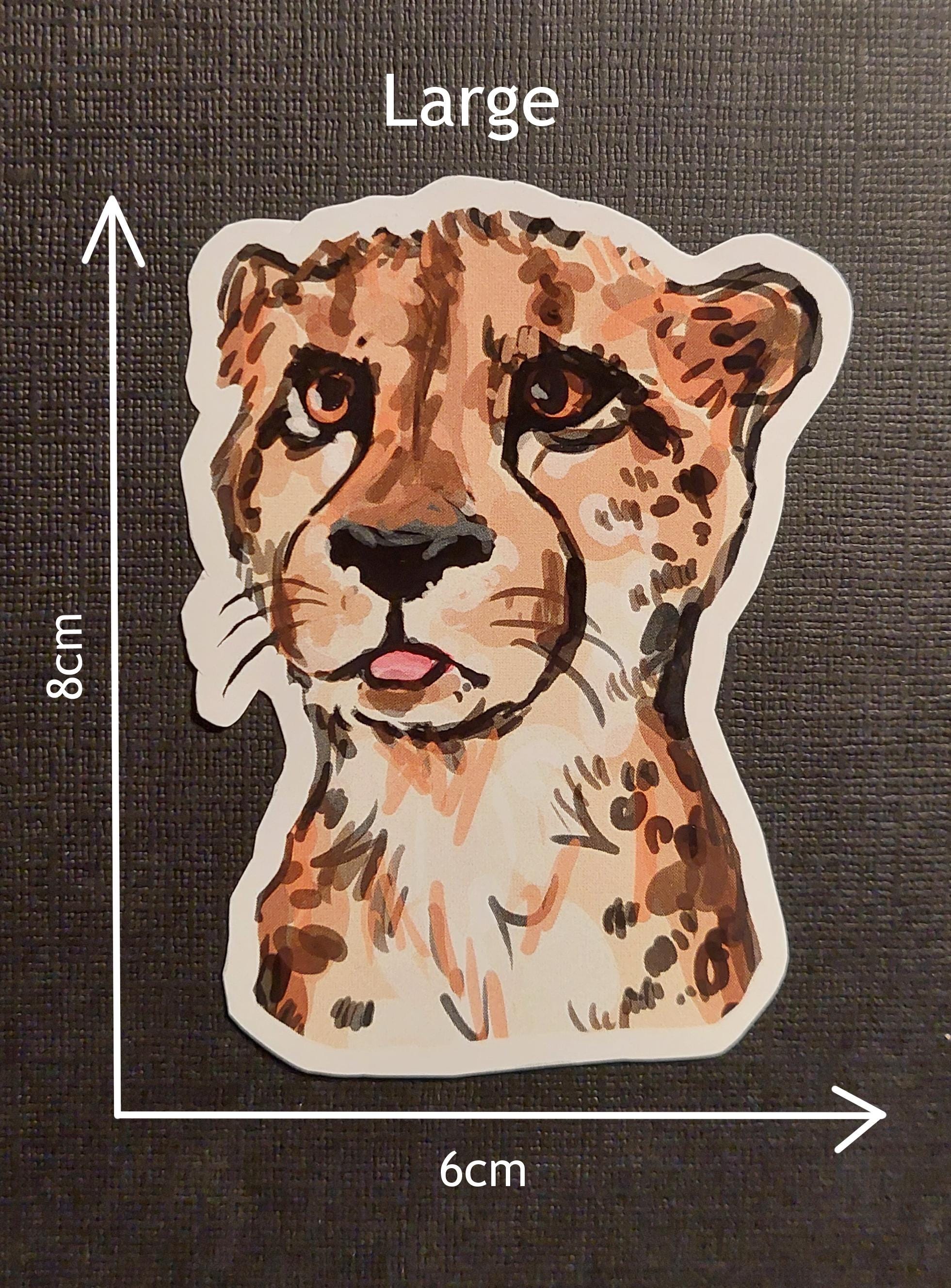 Cheetah Stickers - Etsy UK
