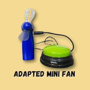 Mini ventilateur LED adapté aux besoins spéciaux : compatible avec les boutons