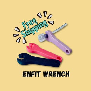 Pack 2 Enfit Feeding Tube Wrench Tool – Easy Grip for G-Tube Bags, Infinity Pump & Farrell Bags | Feeding Tube Accessory (60 x 18 x 5 mm).