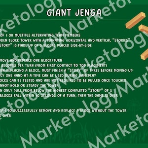 Giant Jenga - Game Play Instructions