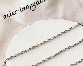 Edelstahlkette Sträflingsgeflecht 3x2x0,5mm Kreation für Schmuck Halskette Armband