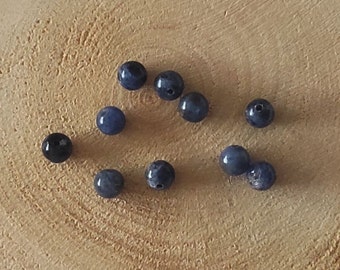 10 round sodalite beads 6 mm natural stones jewelry creation