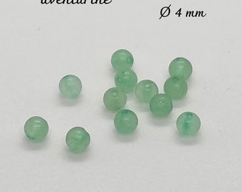 10/20 round green aventurine beads Ø 4 mm natural stones jewelry creation