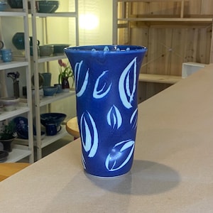 Ceramic Vase, Blue and White Porcelain Vase, Pottery Flower Vase, Decorative Vase