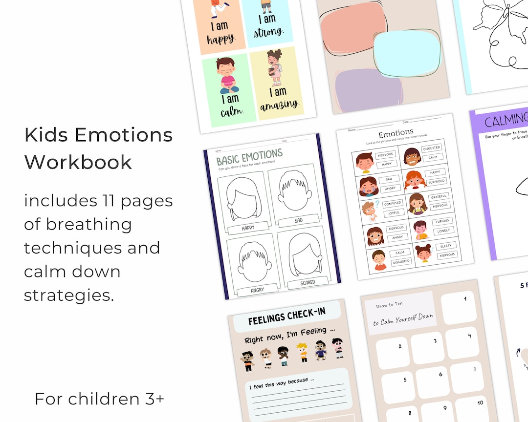 Kids Emotions Workbook printable - Etsy