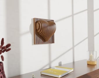 parametric wall art decor - minimalist heart - DIY digital cutout file - acoustic panel