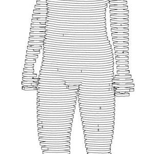 décoration sculpture paramétrique Homme mannequin Taille réelle fichier numérique découpe DIY image 7