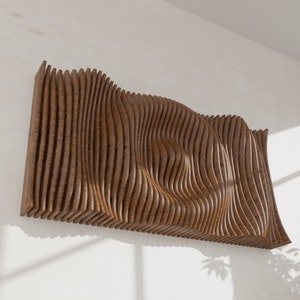 decoração de parede paramétrica - gota de água onda - arquivos de corte CNC e laser
