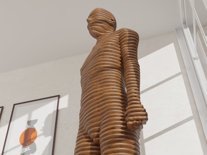 décoration sculpture paramétrique Homme mannequin Taille réelle fichier numérique découpe DIY image 4