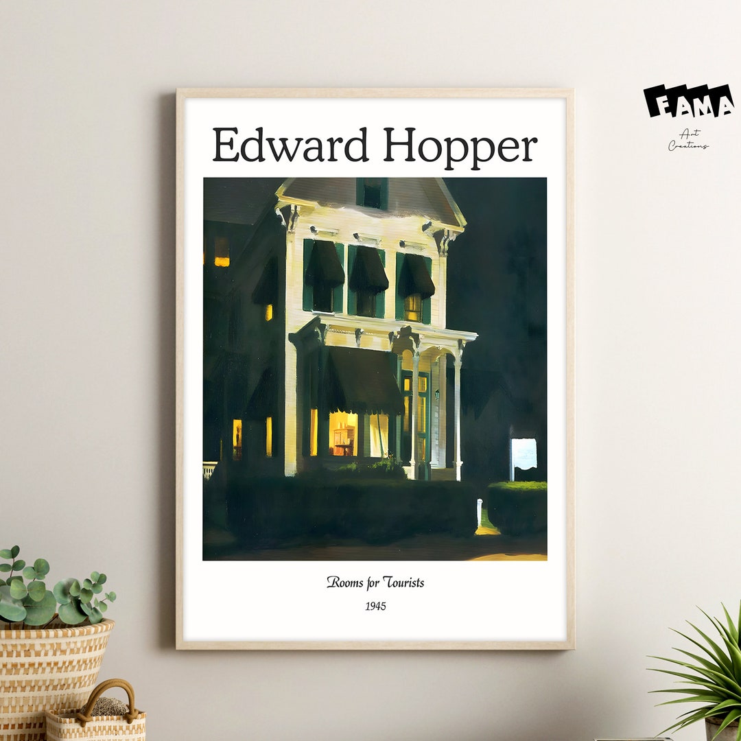Edward Hopper Rooms for Tourists 1945 Hopper Poster Museum Etsy