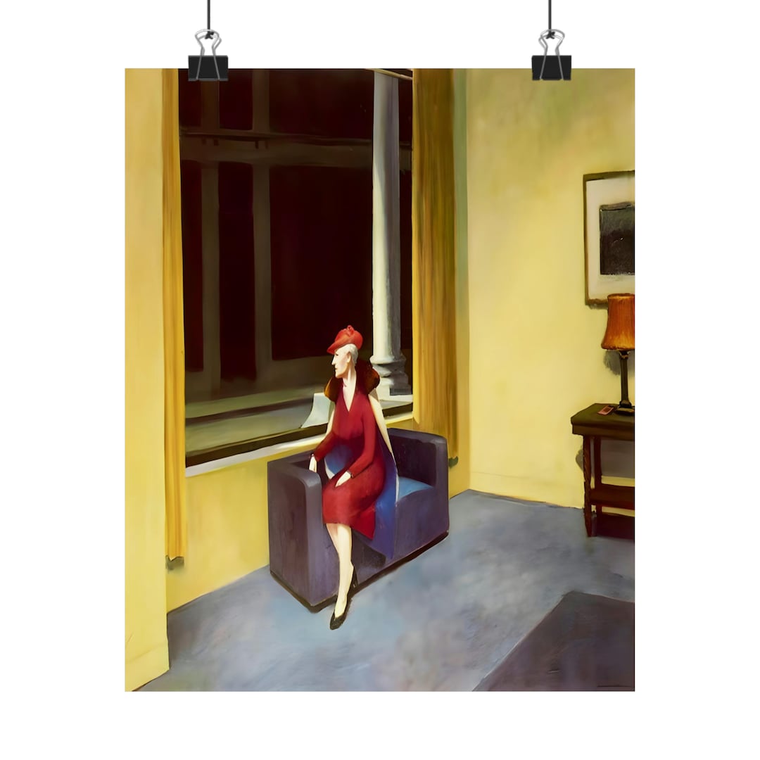 Edward Hopper Hotel Window 1955 Hopper Print Portrait Art Etsy