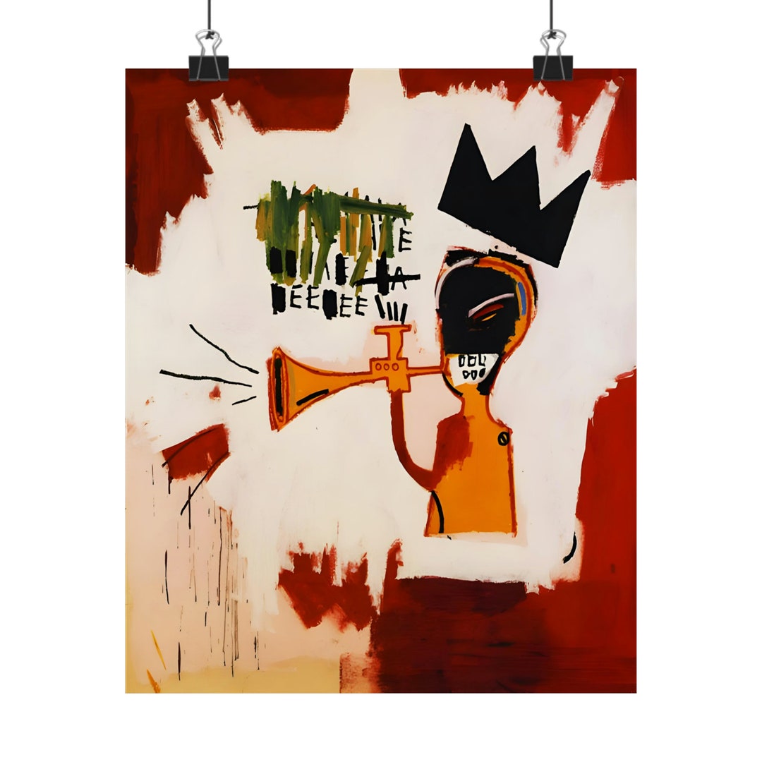 Jean Michel Basquiat Trumpet 1984 Basquiat Poster Home Etsy