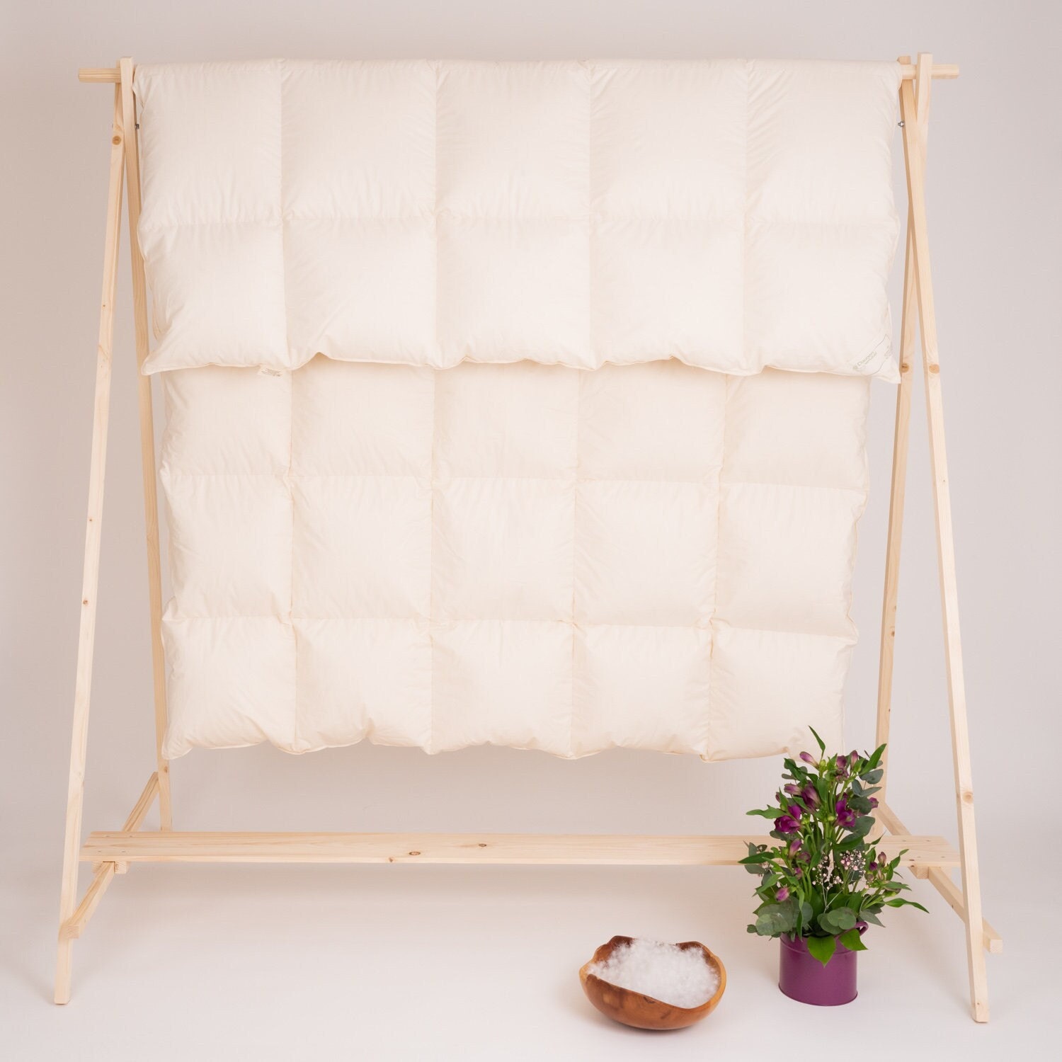 Summer blanket, down blanket, duvet, 155 x 220 cm, organic