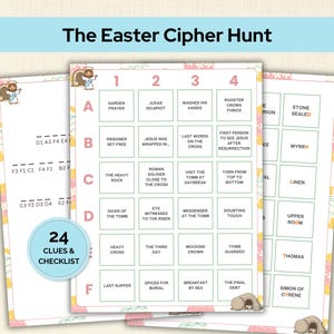 Easter Escape Room Hunt Printable Game for Tweens & Teens, Christian Secret Code Game Puzzle