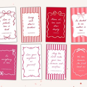 Tarjetas cristianas de San Valentín, tarjetas con versículos bíblicos de amor, tarjetas imprimibles, tarjetas bíblicas para adultos y adolescentes, etiquetas de regalo para iglesias.