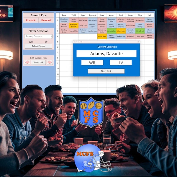 Nfl Fantasy Football Draft 2024 Etsy