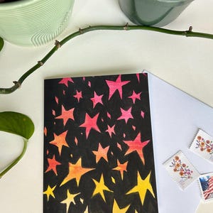 Abstract Stars Greeting Card