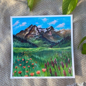 Wildflowers: Giclee Art Print 8x8