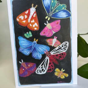 Carte de voeux de papillon de nuit