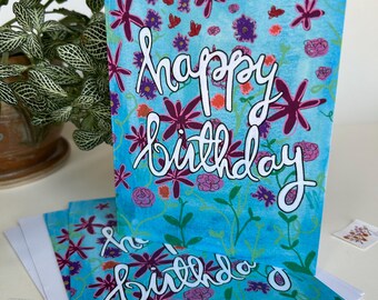 Confezione da 3 biglietti di auguri di buon compleanno