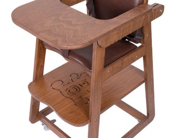 Crafted with Handiwork, Produced with Love: Wooden Baby High Chair Awaits You!