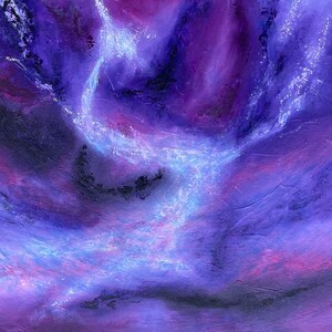 Peinture acrylique abstraite : Tourbillon cosmique image 3