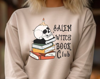 Salem Witch Book Clup Shirt, Book Lover Sweatshirt, Salem Sweater, Salem Massachusetts Shirt,Witch Shirt, Halloween Tee, Salem Shirt