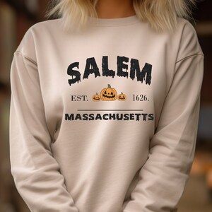 Salem massachusetts, Salem Massachusetts Sweatshirt, Halloween Shirt, Vintage Halloween, Salem Witch Shirt, Crewneck Halloween Sweatshirt
