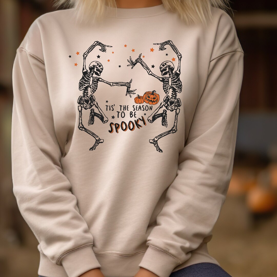 White Dancing Skeleton Sweatshirt main image 1