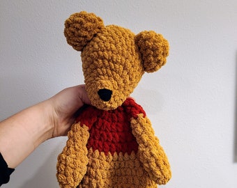 Pooh Bear Snuggler - CUSTOM - Made to Order, fantasy, baby and toddler gift, Winnie the Pooh, Winnie the Pooh Nursery, nursery decor