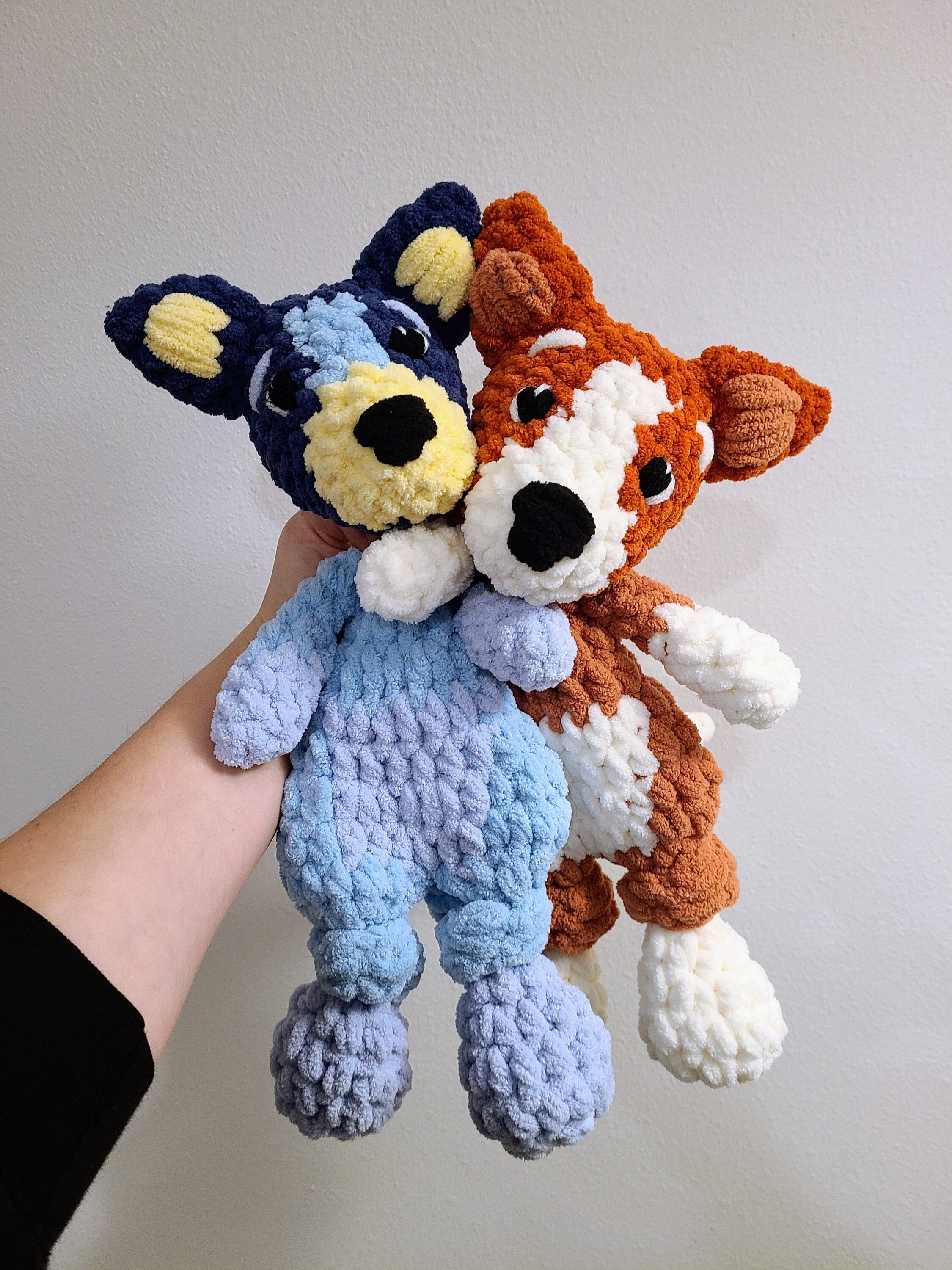 Blue and Red Heeler Puppy Crochet Snugglers - MADE TO ORDER- Handmade, gift, custom order, puppy, nursery