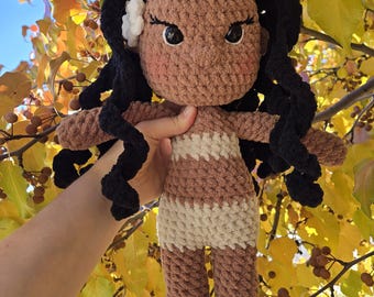 Pualena Polynesian Crochet Doll - CUSTOM - Made to order - toddler, child gift. Islander doll