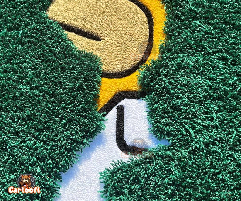 Simpson in the Bush Rug Tufted, Handmade Aesthetic Grass Rug, Simpson Series Scene, Simpson Tufting Art, Simpson Carpet image 5