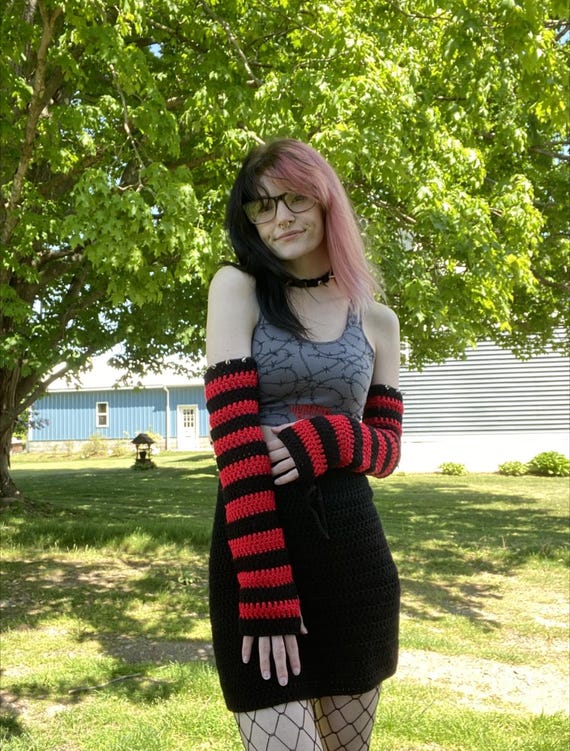 Emo Arm Warmer Crochet Pattern - Etsy Canada
