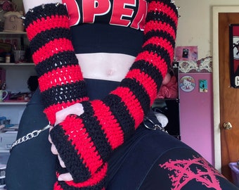 Emo Arm Warmer Crochet Pattern