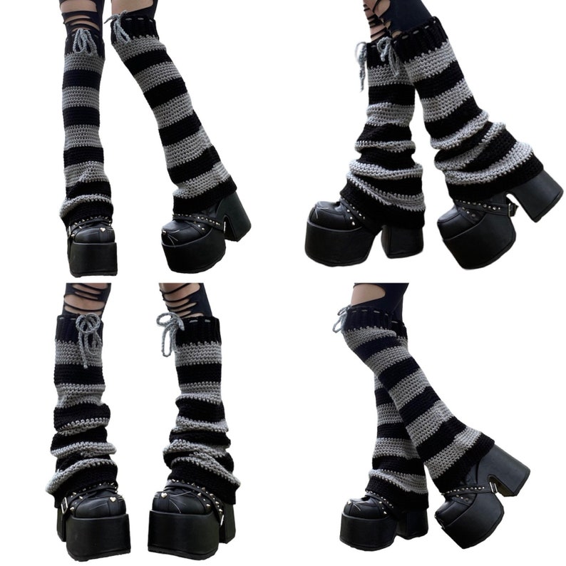 Goth Leg Warmers Crochet Pattern Etsy