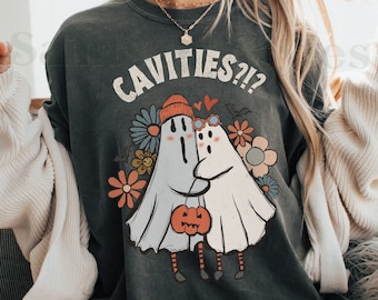 Halloween Dental Hygiene Gifts, Halloween Group Dental Shirts, Gifts For Dental Assistant Hygienist Dentist Spooky Future Dentist Sweatshirt