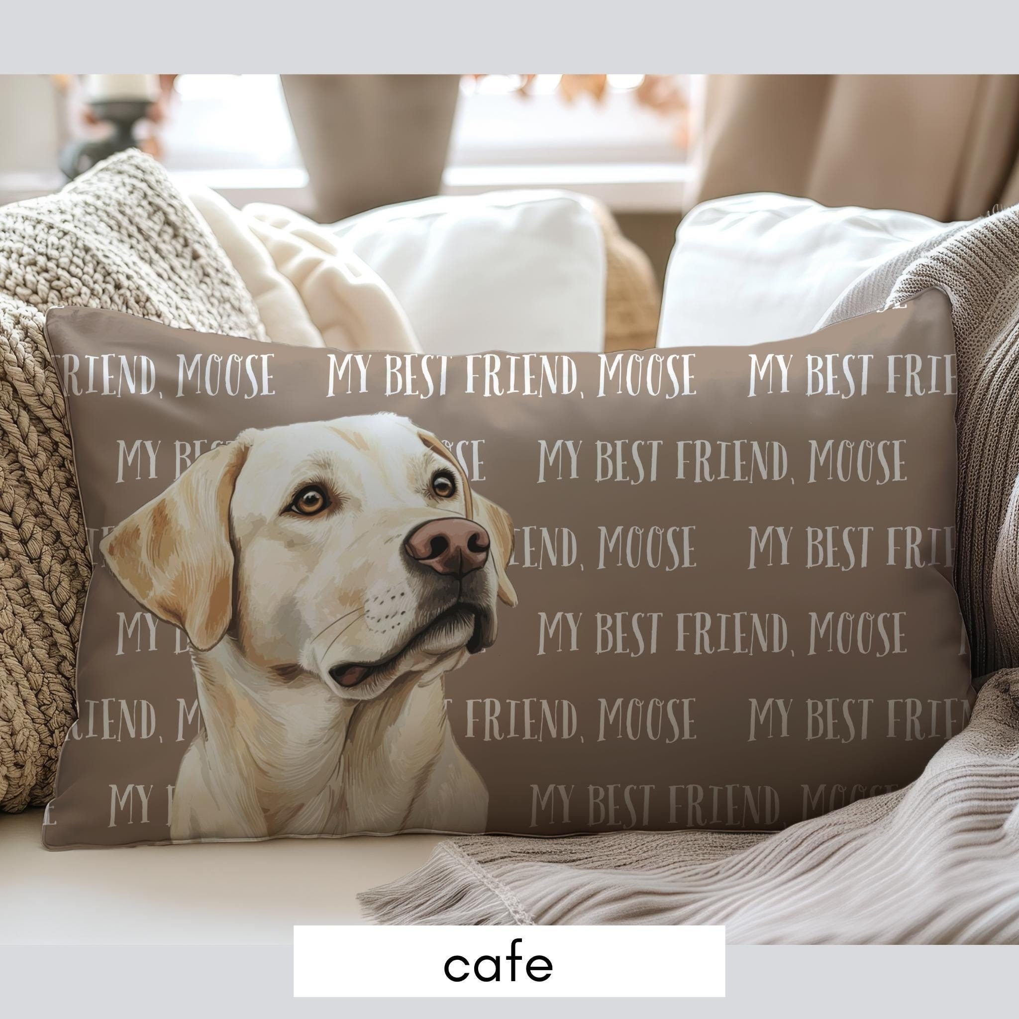 Custom LABRADOR RETRIEVER Pet Pillow, Personalized Lab Retriever