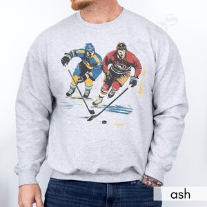 Vintage Hockey Sweatshirt, 90s Retro Hockey Crewneck Sweater, Unisex Hockey Shirts, Hockey Dad Gifts, Hockey Lover Shirts, Hockey Apparel image 4