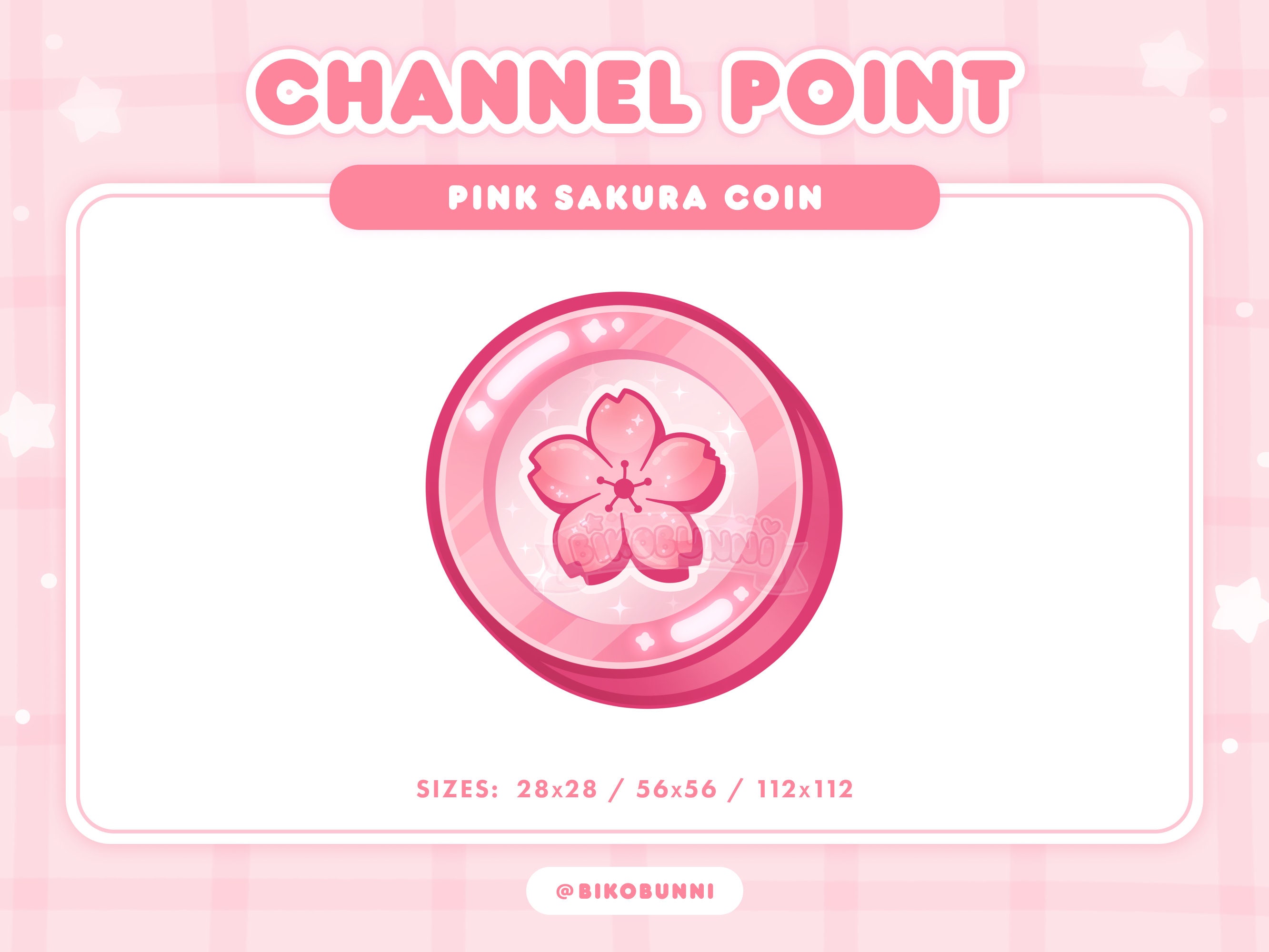 Twitch 用ピンク サクラ コイン チャンネル ポイント / かわいい絵文字 / 桜の花 / 既製のストリーミング アセット / パステル  ストリーマー グラフィック - Etsy 日本