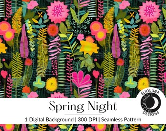 Floral Digital Paper Flowers Digital Paper Flower Seamless Pattern Floral Digital Scrapbook Papers Flowers Spring Digital Paper Floral