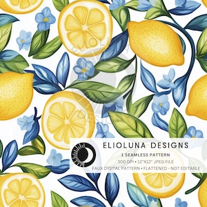 Modèle sans couture de citrons d'été Modèle de citrons aquarelle été