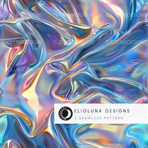 Holographic Seamless Texture Digital Paper Seamless Iridescent Texture Digital Download Pastel Foil Hologram Printable Seamless Pattern File