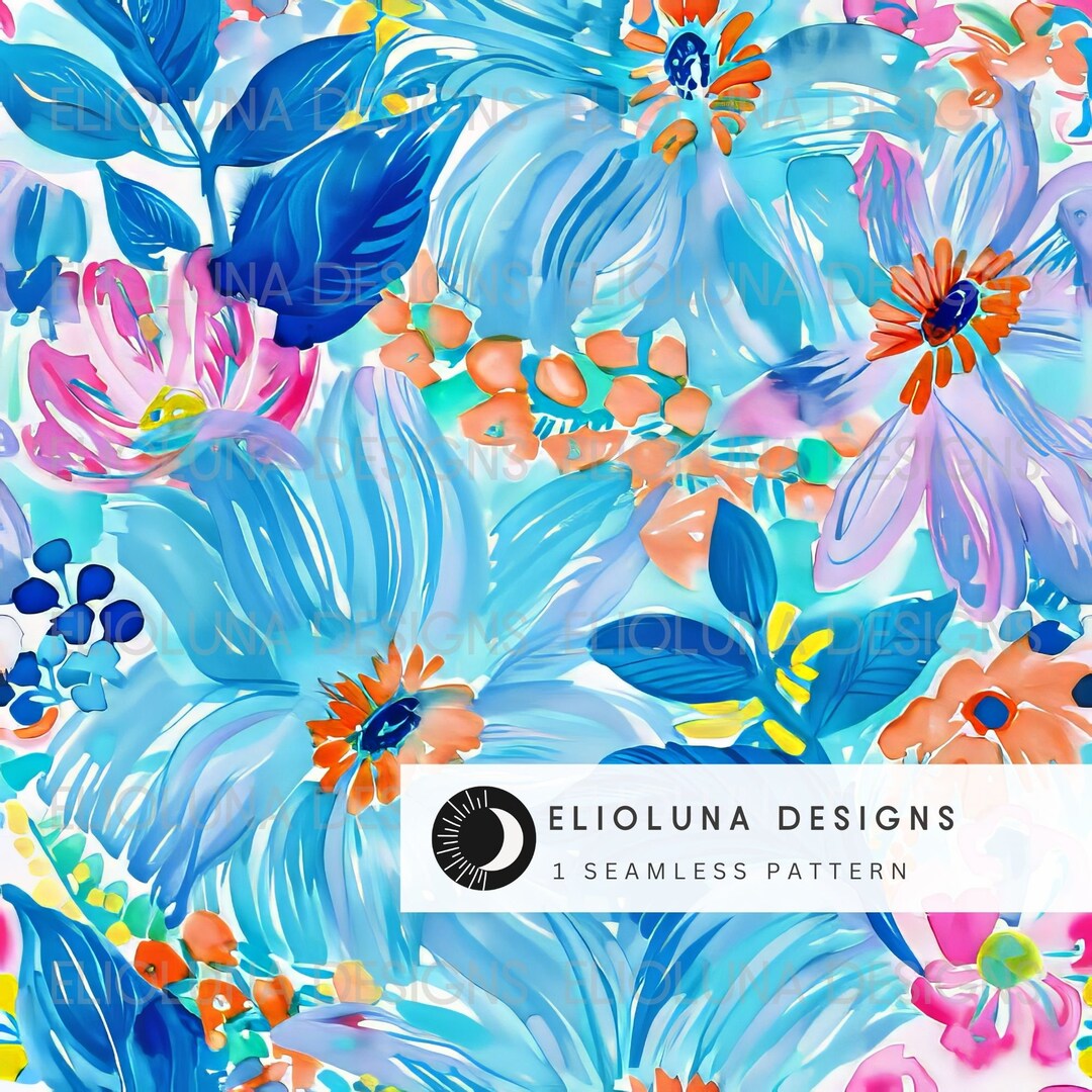 Painted Abstract Floral Pattern Watercolor Flowers Seamless Floral ...